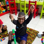 Beading with Colourful balls -Inyana International School